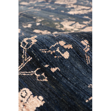 Pasargad - Transitiona Collection Hand-Knotted Bamboo Silk/Wool Area Rug in Blue/Pink, 120" x 168" (VASE-7024 10x14)