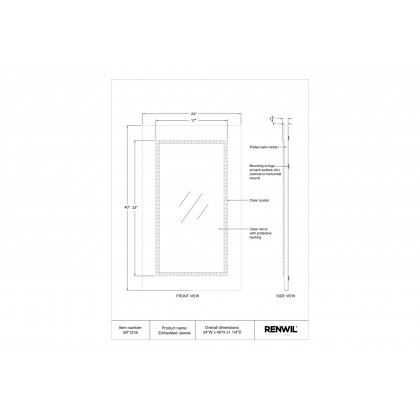 Renwil - Embedded Jewels Wall Mirror