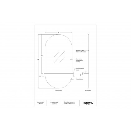 Renwil - Lisdarra Wall Mirror