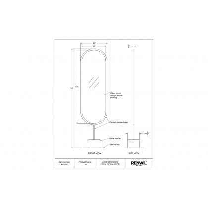 Renwil - Taio Floor Mirror