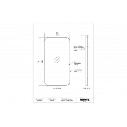 Renwil - Zariyah Wall Mirror