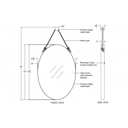 Renwil - Parbuckle Wall Mirror