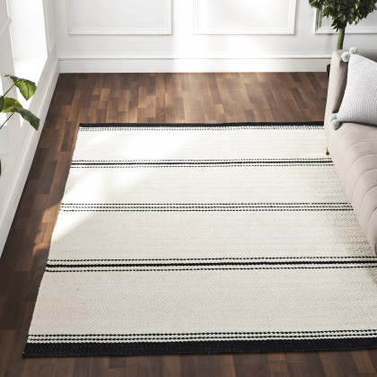 Renwil Allen 10002 Rug - Ivory/Black, 9,1" X 13,1"