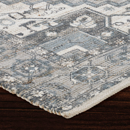 Renwil Pongola Rug - Natural/Teal, 9,1" X 13,1"