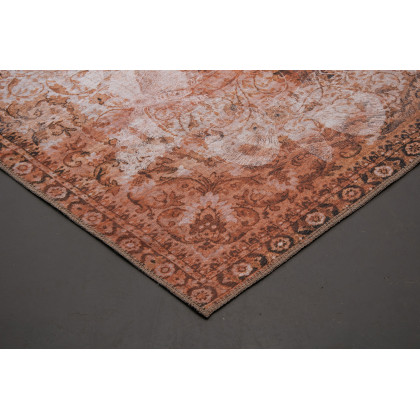 Renwil Whey Rug - Burnt Orange/Cream, 8" X 10"