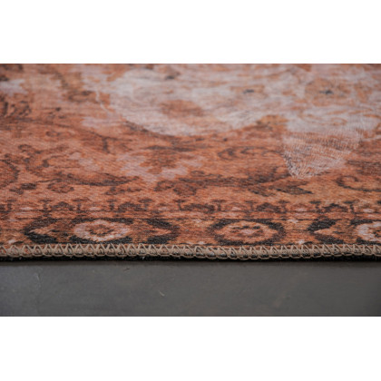 Renwil Whey Rug - Burnt Orange/Cream, 8" X 10"
