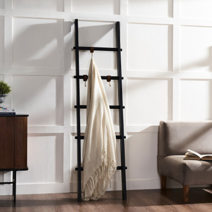 Renwil Mareva Decorative Blanket Ladder - Black
