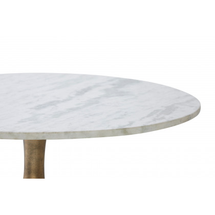 Renwil Lovisa Coffee Table - White Marble/Antique Brass