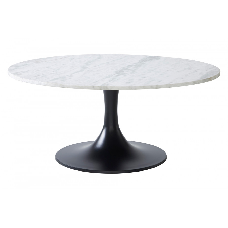 Renwil Loveada Coffee Table - White Marble/Matte Black
