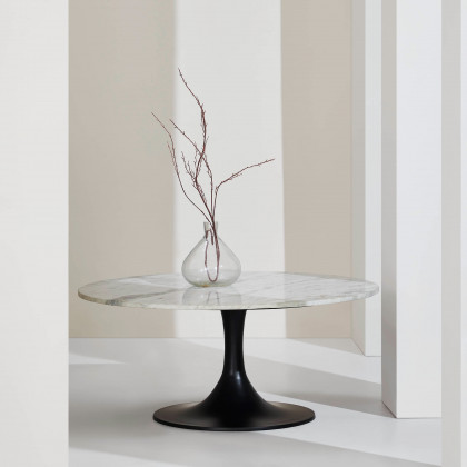 Renwil Loveada Coffee Table - White Marble/Matte Black