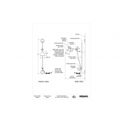 Renwil - Bristo Wall Sconces