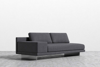 Rove™ Dresden Armless Sofa with Armrest Plush Weave - Narwhal