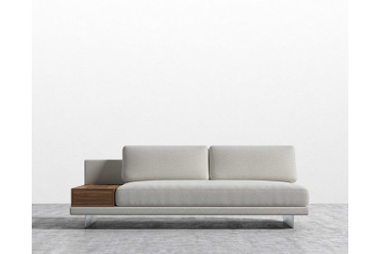 Rove™ Dresden Armless Sofa with Side Table Leuven Linen - Haze