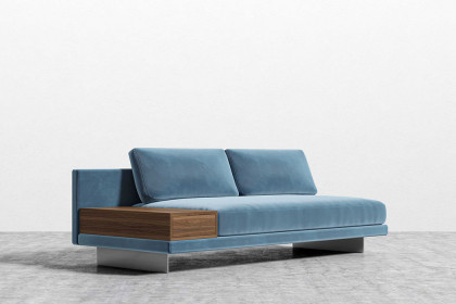 Rove™ Dresden Armless Sofa with Side Table Plush Velvet - Solstice