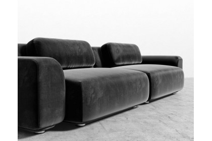 Rove™ Boden Sofa Plush Velvet - Black