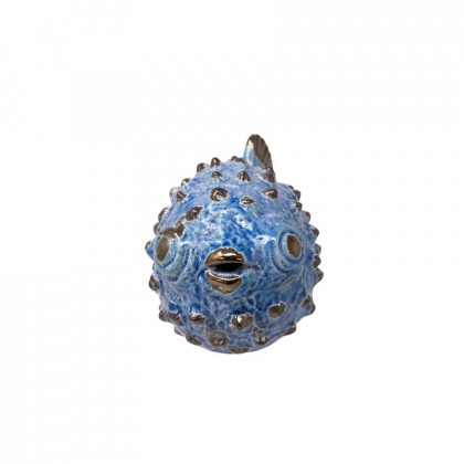 Sagebrook 10" Ceramic Blowfish Figurine - Blue