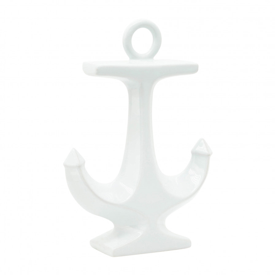 Sagebrook 10" Ceramic Anchor - White