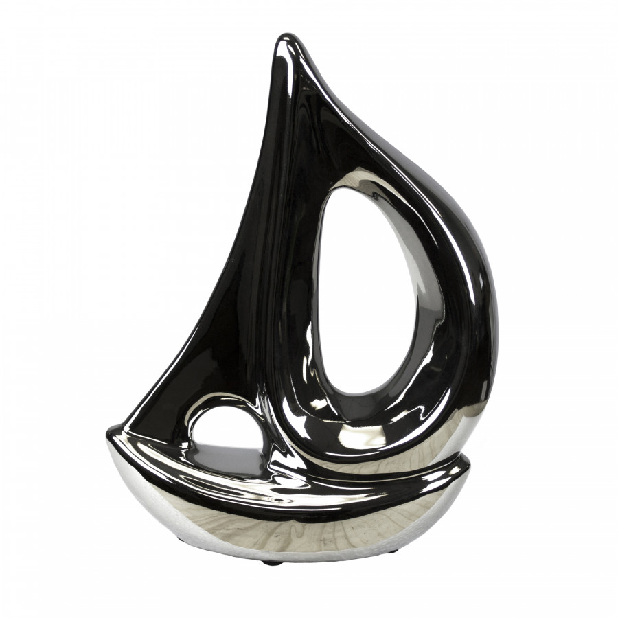 Sagebrook 8" Ceramic Sailboat - Silver