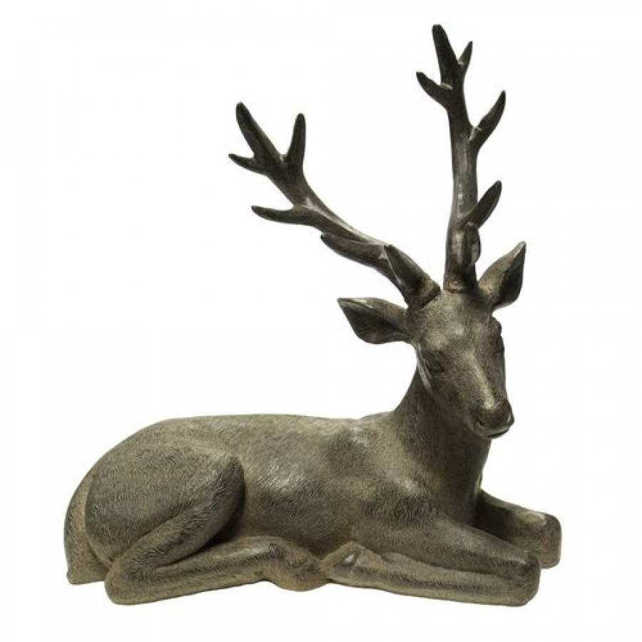 Sagebrook - Resin Sitting Deer in Brown