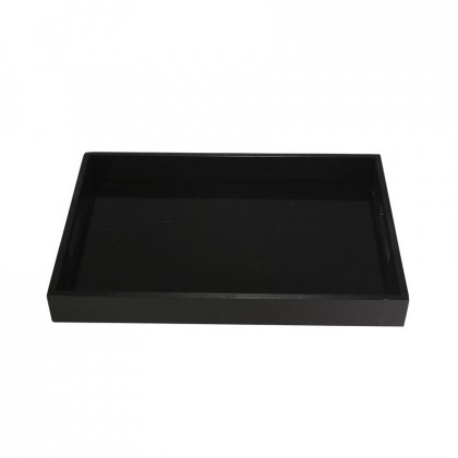 Sagebrook - Wood/Glass Tray in Black