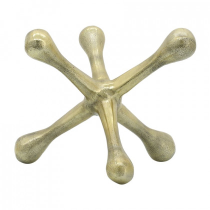 Sagebrook 8" Metal Jacks Sculpture - Gold