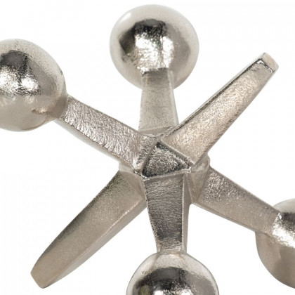 Sagebrook 5" Metal Jacks Decor - Silver