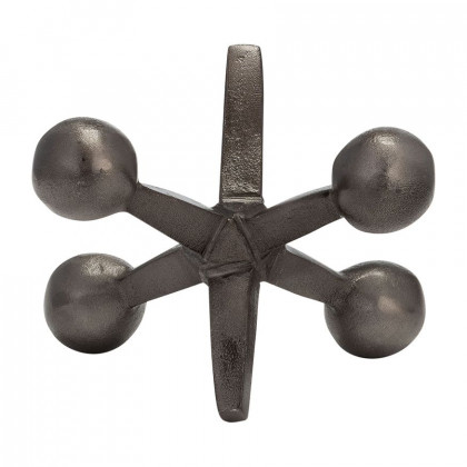 Sagebrook 5" Metal Jacks Decor - Gunmetal