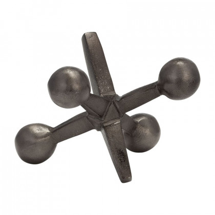 Sagebrook 5" Metal Jacks Decor - Gunmetal