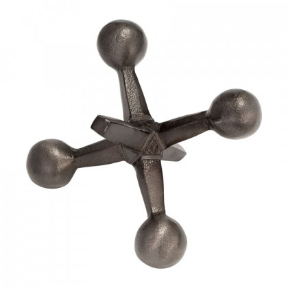 Sagebrook 5" Metal Jacks Decor - Gunmetal