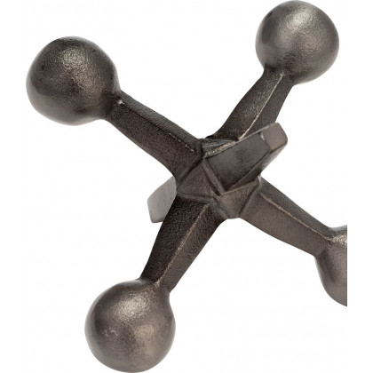 Sagebrook 5" Metal Jacks Decor - Gunmetal