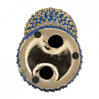 Sagebrook 16" Ceramic Spiked Candle Holder - Navy/Gold