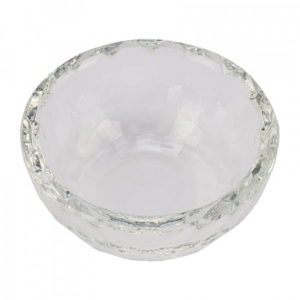 Sagebrook Glass Trinket Box Clear With Silver Lotus Top