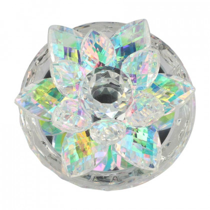 Sagebrook Glass Trinket Box Clear With Rainbow
