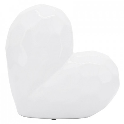 Sagebrook 8" Ceramic Heart - White
