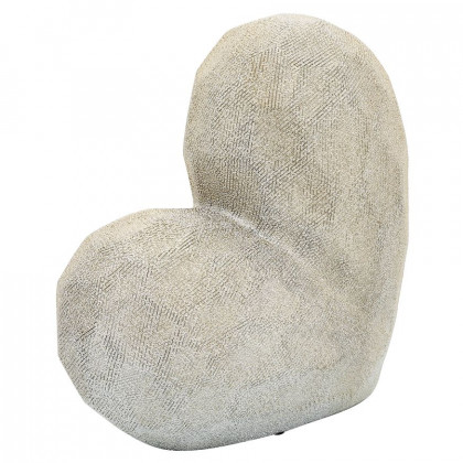 Sagebrook 11" Scratched Heart Decor - Champagne