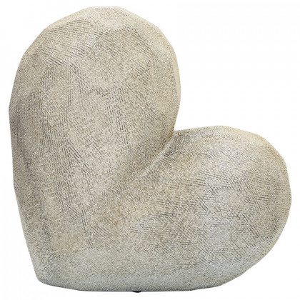 Sagebrook 11" Scratched Heart Decor - Champagne