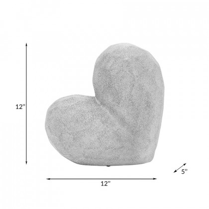 Sagebrook 11" Scratched Heart Decor - Silver