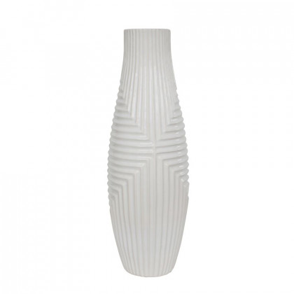 Sagebrook - 20" Ceramic Striped Texture Vase