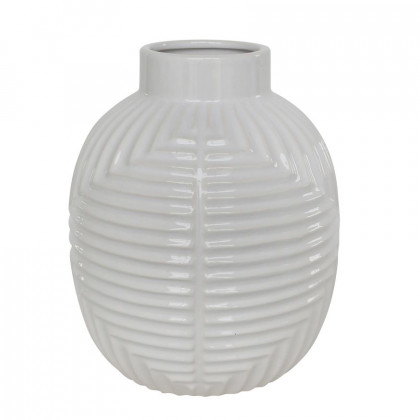 Sagebrook - 20" Ceramic Striped Texture Vase