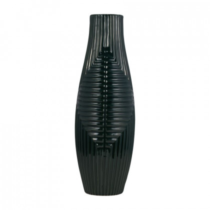 Sagebrook 20" Ceramic Tribal Vase - Forest Green