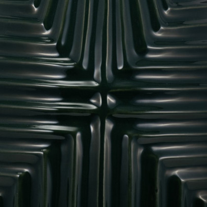Sagebrook 16" Ceramic Tribal Vase - Forest Green