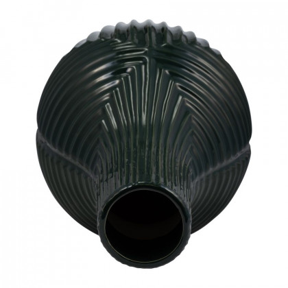 Sagebrook 16" Ceramic Tribal Vase - Forest Green