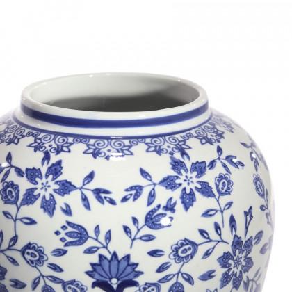 Sagebrook - 18" Temple Jar in White/Blue