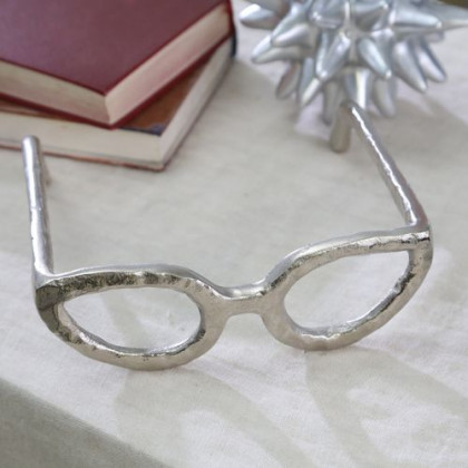 Sagebrook Glasses Sculpture - Silver