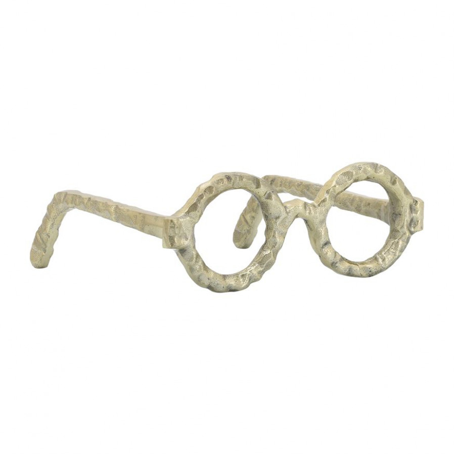 Sagebrook Aluminum Glasses Sculpture - Gold