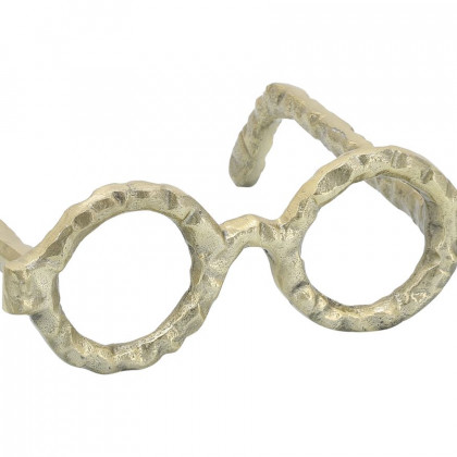 Sagebrook Aluminum Glasses Sculpture - Gold