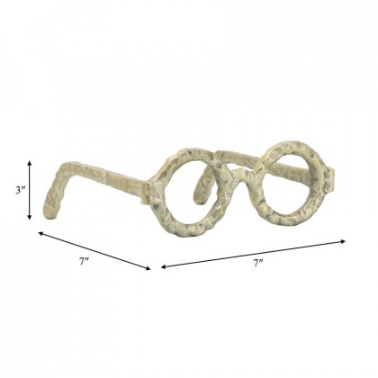 Sagebrook Aluminum Glasses Sculpture - Gold