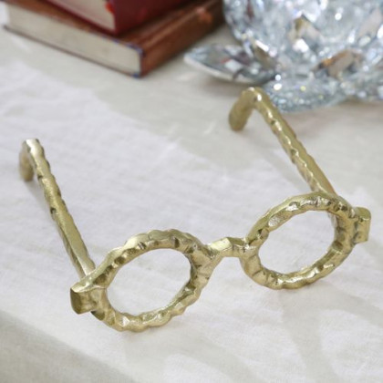 Sagebrook Aluminum Glasses Sculpture - Gold