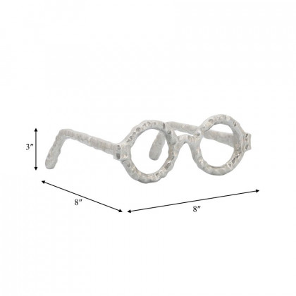 Sagebrook Aluminum Glasses Sculpture - Silver