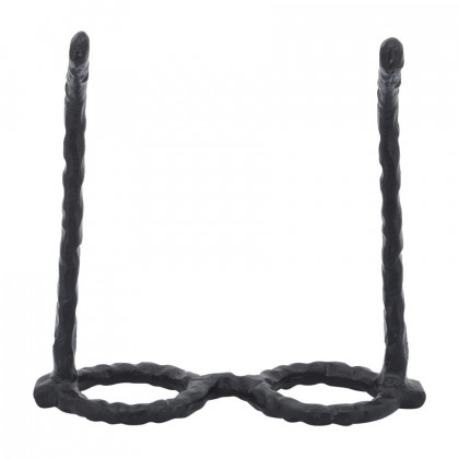 Sagebrook Aluminum Glasses Sculpture - Black